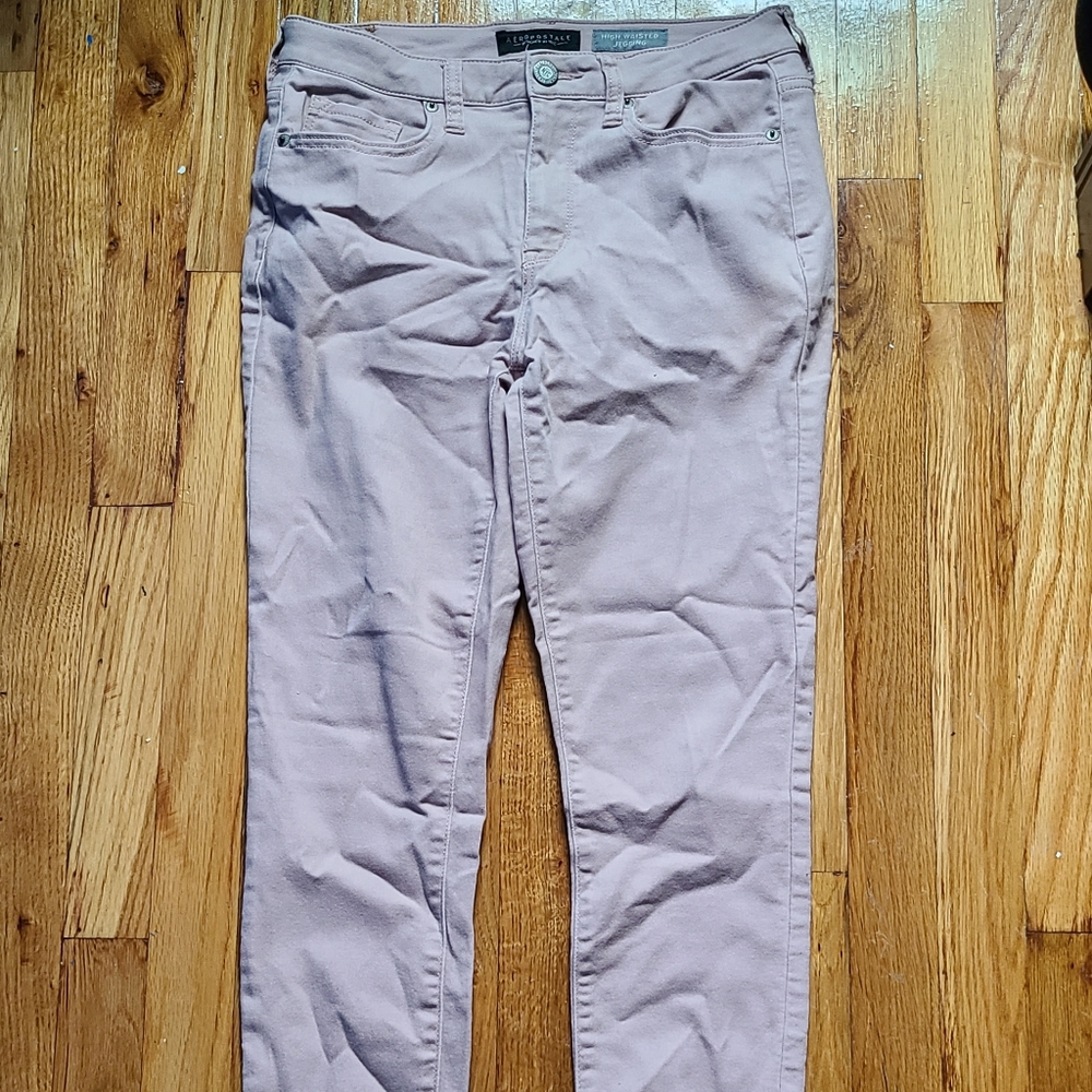 Aeropostale High Waited Dusty Pink Jeggings